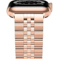 thumbnail image 3 of Men Stainless Steel Band for Apple Watch Series 11/10/9/8/7/SE, Ultra 3/Ultra 2 (49mm 46mm 45mm 44mm 42mm), Metal Link Bracelet with Butterfly Clasp, 3 of 7
