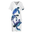 thumbnail image 4 of Vestido suelto con bolsillo de tres tortugas marinas tendencia de ropa de mujer vestidos de noche 2025, 4 of 7