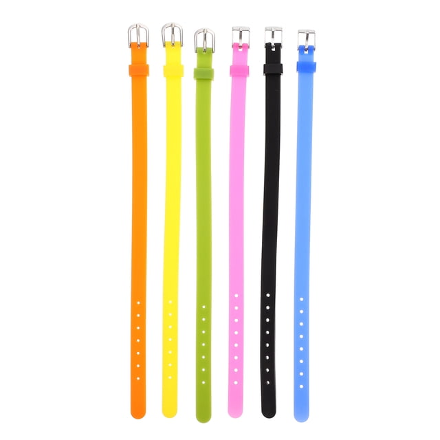 SHISUYAN DIY Silicone Bands with Assorted Color for Decor Super Lightweight and Durable 6pcs