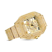 Glamorous Luxury Watches - Stylish Dial with Dazzling Rhinestones Elegant Men's Quartz Watch Perfect for Everyday Wear and Special Occasions