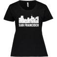 thumbnail image 3 of Inktastic San Francisco Skyline with Grunge Women's Plus Size T-Shirt, 3 of 5