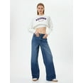 thumbnail image 2 of Long Sleeve Crew Neck Printed Crop Sweatshirt, 2 of 6