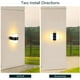 thumbnail image 2 of Aplique de pared exterior LED IP65, iluminación exterior impermeable, lámpara de aluminio acrílico de 10 W, adecuada para patio, jardín, terraza, pasillo, paso, cuadrado (redonda, blanca), 2 of 5