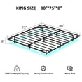 thumbnail image 2 of Awesofurni Floating Bed Frame King Size, with Smart LED Lights, Modern Heavy Duty Metal Platform Bed, Easy Assembly, No Box Spring Needed, 2 of 8