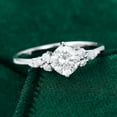thumbnail image 2 of Empire Jewelry Silver 14K White Gold Plated Rings for Her - Cushion Cut Excellent 1.9 Ct Diamond Ring for Women - Solitaire with Accent Diamond Rings - Multi-Stone Diamond Rings - Beautiful Jewelry, 2 of 6