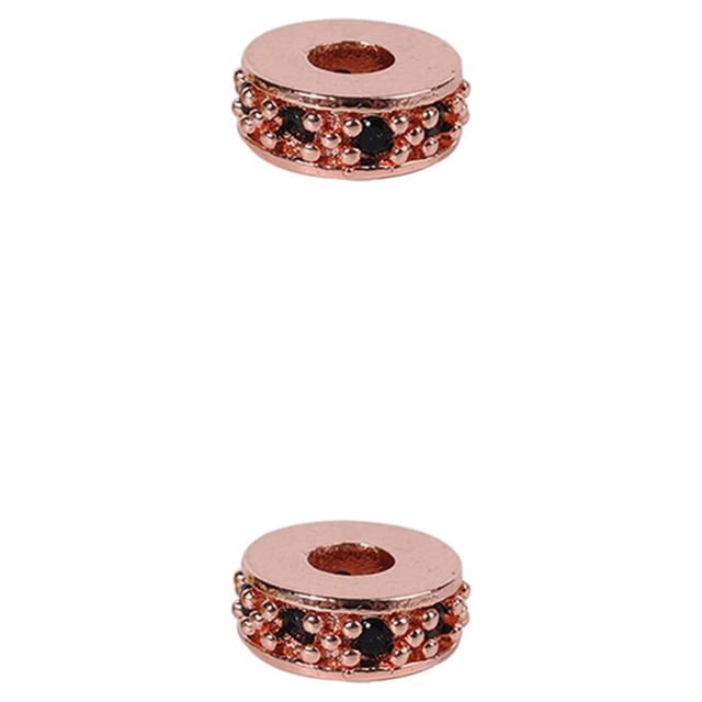 maskred Beads for Bracelets Making Large Hole Spacer Small Zirconia Cubic Bracelet Exquisite Rhinestones for Crafts for DIY Type 7 2Set