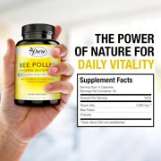 Pure By Nature Bee Pollen Supplement with Propolis & Royal Jelly for Immune Support, Antioxidant Properties, 120 Non-GMO Vegetarian Capsules