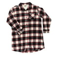 thumbnail image 3 of LazyOne Button-up Sleepshirt, Nightshirts for Women, Black Plaid, L/XL, 3 of 6