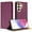 Purple, variant on Allytechgroup Case for Samsung Galaxy S25 Ultra, PU Leather Flip Wallet Phone Case RFID Blocking Built-in Credit Card Slot Shockproof Protective Back Cover for Samsung Galaxy S25 Ultra, Winered
