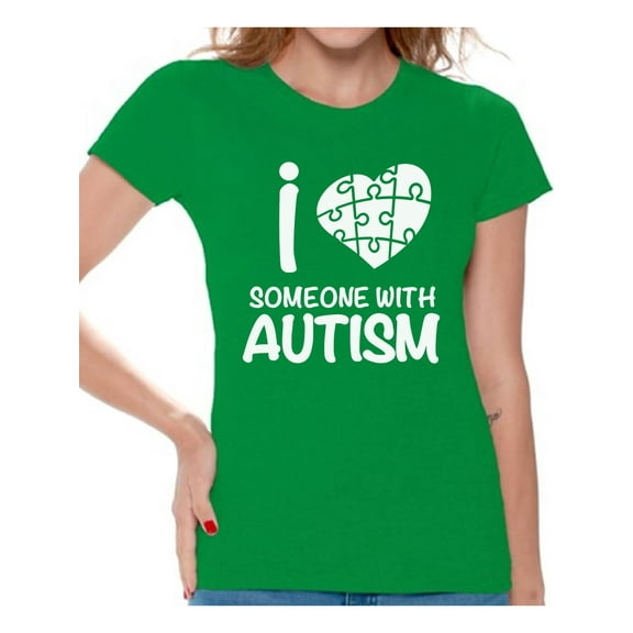 Awkward Styles I Love Someone with Autism Shirt for Women Autism Awareness Puzzle Shirt Women Autism Awareness Shirts Women's Autism T Shirt Autism Awareness Gifts for Her Autistic Pride Gifts