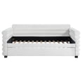 thumbnail image 4 of Patricia Boucle Upholstered Twin Day Bed with Trundle White, 4 of 11