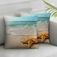 thumbnail image 3 of nygtbtfer Beach Theme Print Throw Pillow Covers Pillowcase Soft Square Decorative Cushion Cover for Bed Sofa Bedroom White, 3 of 7