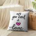 thumbnail image 4 of LALILO Throw Pillow Covers You Love Calligraphy Grunge Calligraphy Cushion Cover 18" x 18", 2297 Pack, 4 of 6