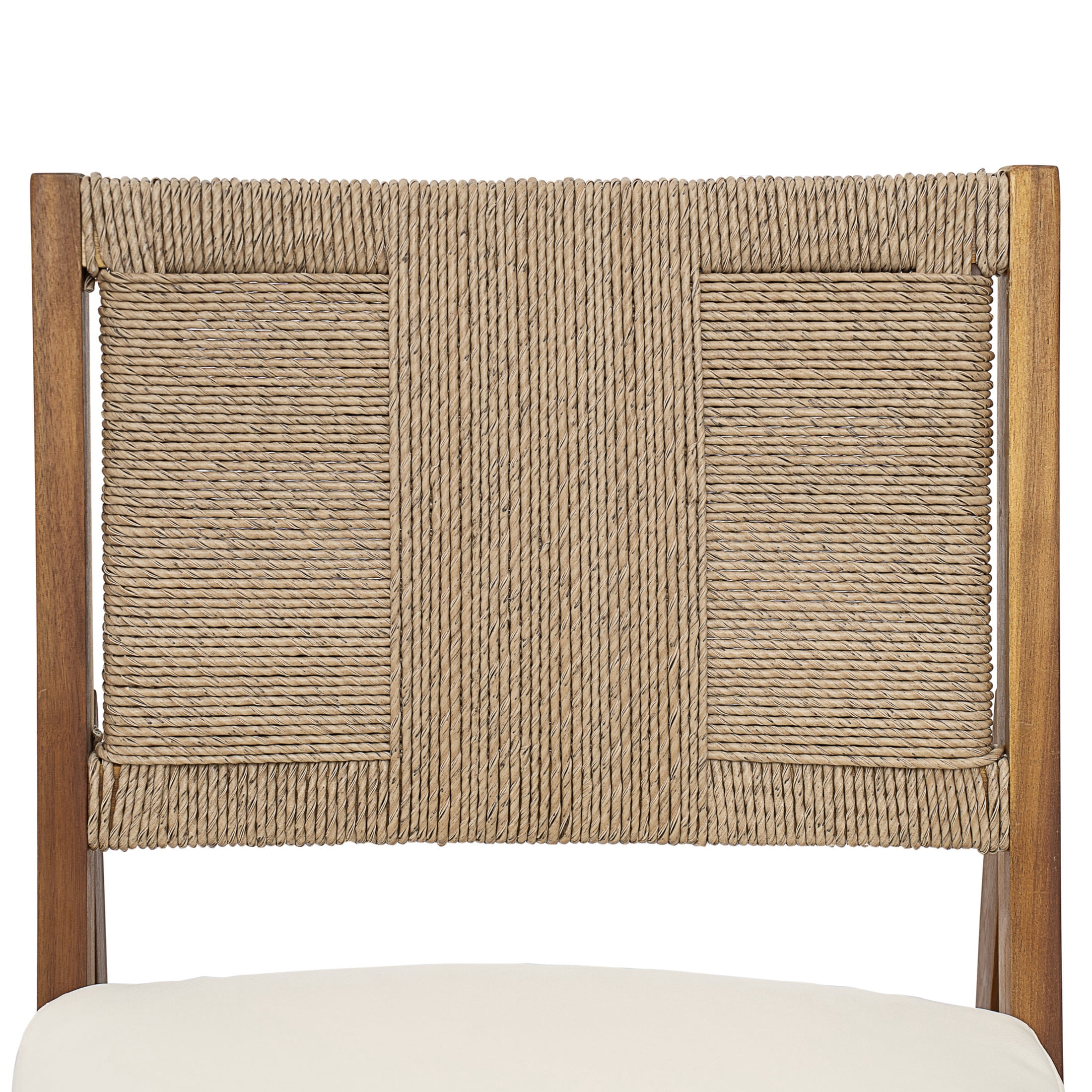 Christopher Knight Home 5-Piece Rustic Outdoor Dining Set, Wood Wicker Chairs with Cushions, Square Teak Finish Table