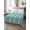 Turquoise, Aqua, White, variant on Twin Flat Sheet, Black Stripes Twin Bed Sheets Only, Soft Microfiber Flat Sheet, Farmhouse Vertical Striped Vintage Hotel Quality Bedding Top Sheet Bedroom Home Dorm Decor