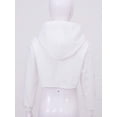 thumbnail image 6 of inlzdz Girls Hip Hop Dance Sweatshirts Butterflies Printed Long Sleeves Pullover Hoodies Tops White 16, 6 of 7
