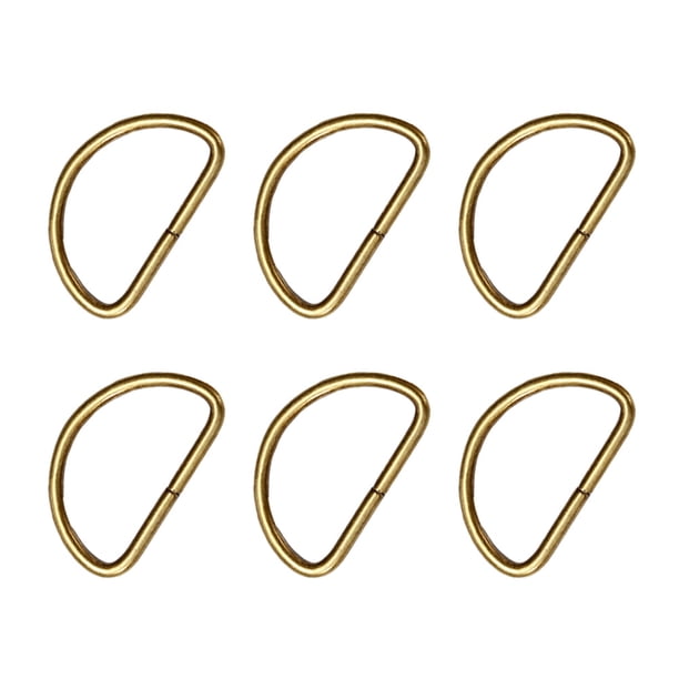 BRIGHTFUFU 100 UNIDS Correa de Hombro de Metal Anillo D Anillo de Usos Múltiples Correas Accesorios para Equipaje Ropa Mochila Cinturón (Bronce)