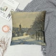 thumbnail image 2 of Orinice Snowy Landscape Trees Church Graphic Decorative Cushion Throw Pillow Cover for Home Couch Living Room Bed Sofa Winter Décor for Car Couch Bedroom 1PC 12x12in, 2 of 5