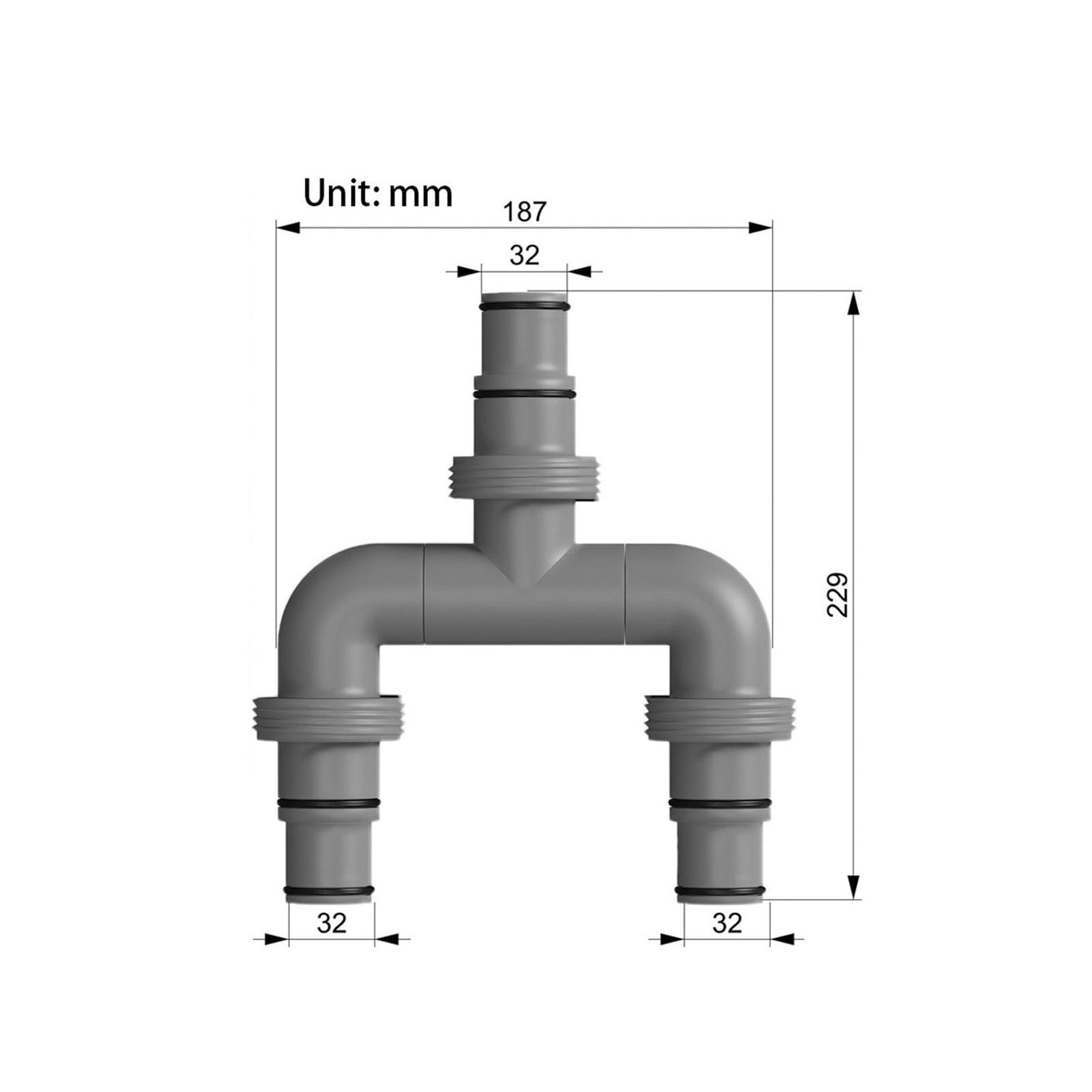 Pool Hose Connector T Joint Adapter Leak Proof Design for Above Ground Swimming Pool Filter System Accessories
