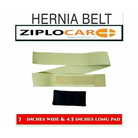 Ziplocare Umbilical Hernia Belt for Men & Women, Abdominal Binder with 3" Inch Compression Pad, Belly Button Surgery Recovery Support