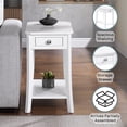 thumbnail image 4 of Convenience Concepts Designs2Go Ensenada 1 Drawer Chairside End Table with Shelf, White, 4 of 6