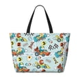 thumbnail image 2 of Pofeuu Cartoon Car Racing Print Beach Bag,Waterproof Sandproof Beach Tote Bag, Large Capacity Foldable Beach Bags for Women, 2 of 7