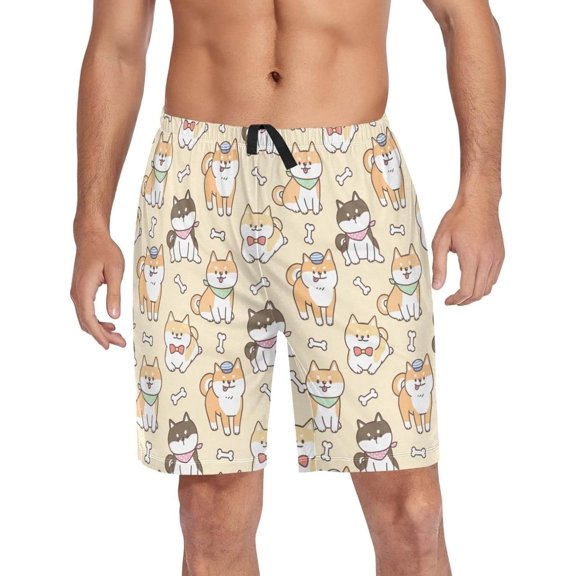 GZHJMY Dog Pajama Pants Short for Men, Lounge Pants Lightweight Men Pajama Bottoms with Drawstring Pockets, Christmas New Year Birthday Gifts, XX-Large