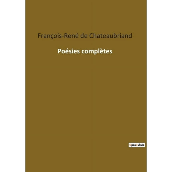 Poésies complètes (Paperback)