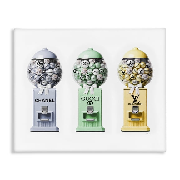 Stupell Industries Shabby Chic Pastel Gumball Machines Canvas Art, 30 x 24, by Amanda Greenwood