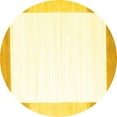 thumbnail image 1 of Ahgly Company Indoor Round Solid Yellow Modern Area Rugs, 5' Round, 1 of 4