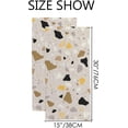 thumbnail image 2 of SKYSONIC Soft Hand Towels Set of 2 Towels Modern Terrazzo Pattern Absorbent Washcloths Multipurpose for Bathroom Gym Hotel Spa, 2 of 6