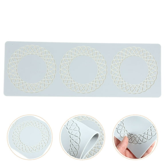 OUNONA  Tuile Molds Silicone Cute Cookie Heart Shaped Baking Chocolate