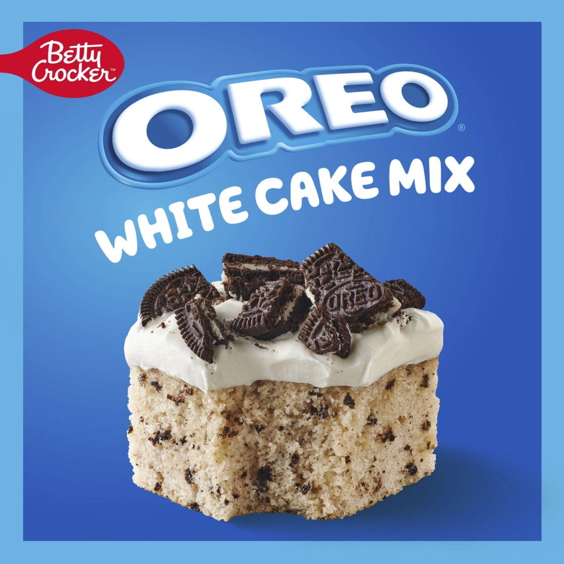 (6 pack) Betty Crocker OREO White Cake Mix, White Cake Baking Mix With OREO Cookie Pieces, 9.3 oz