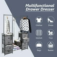 thumbnail image 2 of Vebreda 8 Drawer Fabric Storage with Rack Multifunctional Clothes Organizer Tower Metal, 2 of 9