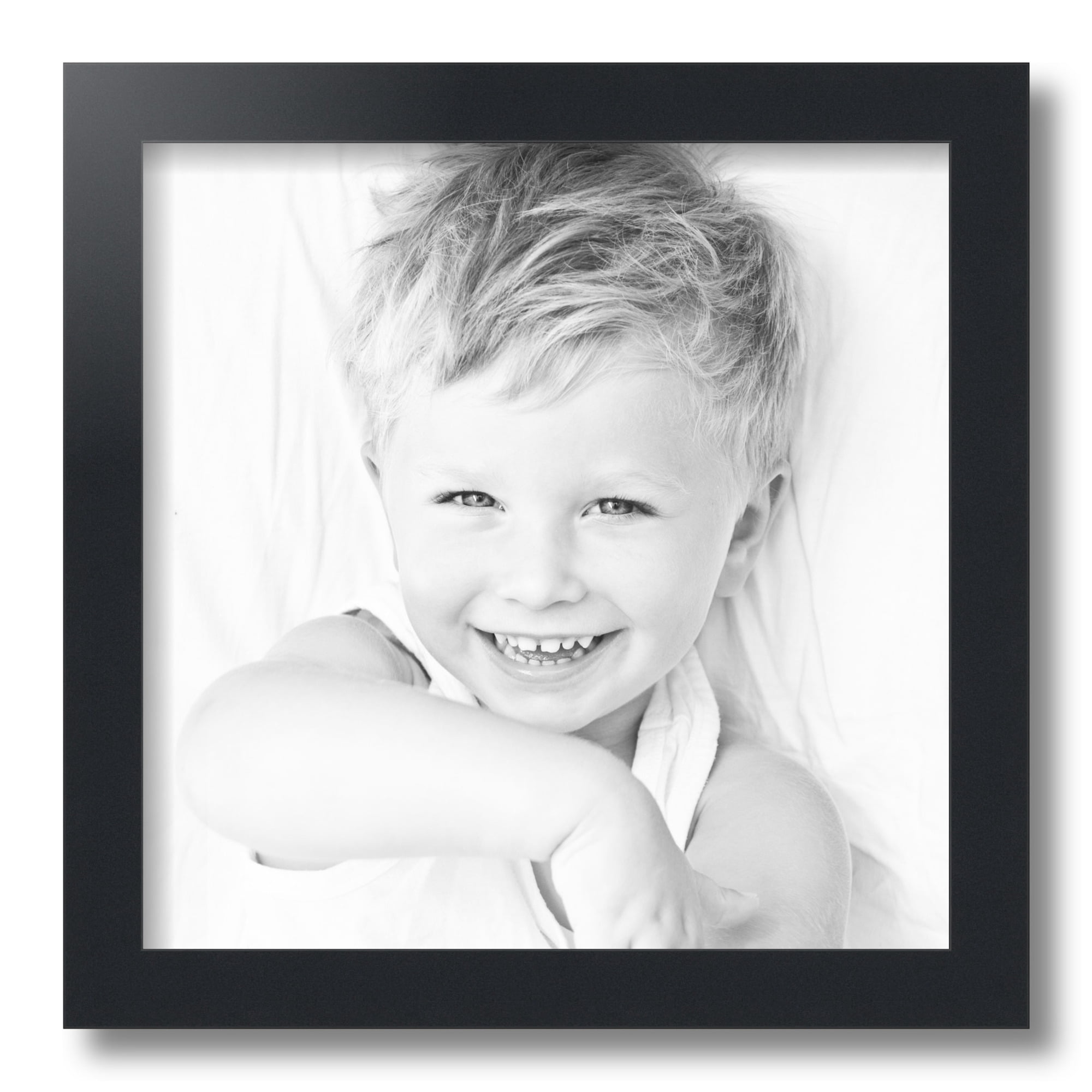ArtToFrames 13x13 inch Black Picture Frame, Black MDF Poster Frame (3943)