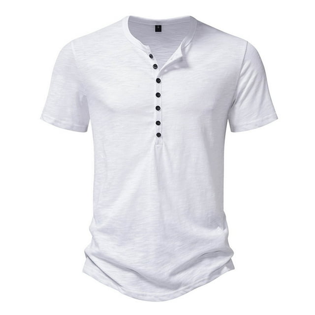 LUOGENLI T-shirts pour Homme pour Hommes T-shirts Décontractés Mode Basique T-Shirt à Manches Courtes Haut T-shirts pour Homme T-Shirt Graphique Vêtements d'Été T-shirts pour Hommes T-shirts Graphiques TTG Grand Vêtements d'Été Blanc TG