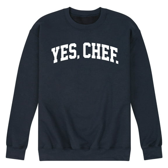 Instant Message - Yes Chef Collegiate - Men's Crew Neck Fleece Pullover
