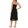 thumbnail image 6 of HDE Womens Ruched Cover Up Skirt Convertible Dress Swimsuit Coverup Black XL, 6 of 6