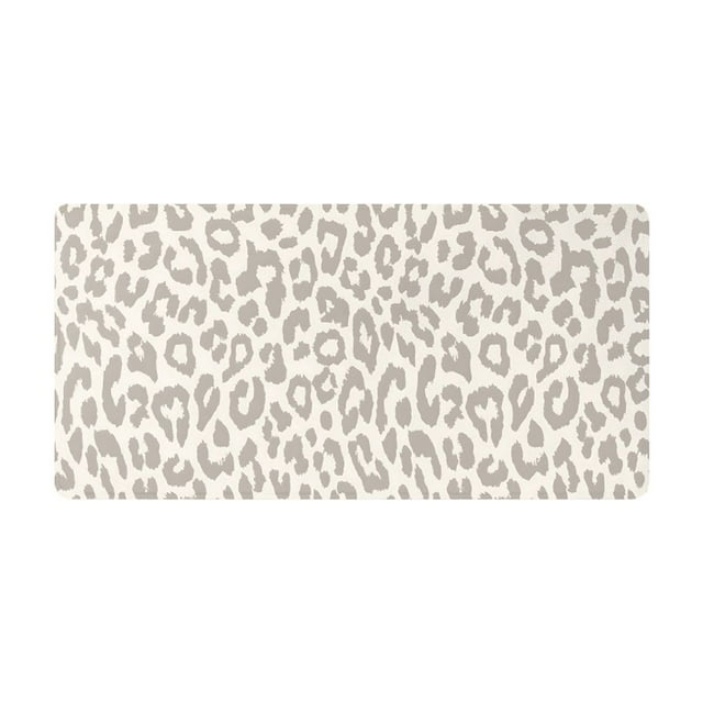 Large Mouse Pad Gaming Mousepad XL Beige Leopard Print Desk Mat Mouse Pad Long 35.4x15.7 in Extended Big Cute Mousepad Waterproof Desk Pad with Non-Slip Base and Stitched Edges for Computer Keyboard