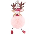 thumbnail image 2 of Dserfhy Christmas Deer Keychain Cute Reindeer Pom Pom Keyring Faux Fur Fluffy Plush Ball Charm for Handbag Backpack Purse Accessory, 2 of 8