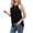 Black, variant on Wyobmus Womens Lace Tank Tops Loose Fit Pleated Tunics High Neck Sleeveless Lace Tanks Curved Hem S-2X Black