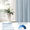 thumbnail image 3 of DriftAway Blue Linen Curtains 84 Inches Long for Living Room Thick Semi Sheer 2 Panels Farmhouse 3 Inch Rod Pocket Back Tab Boho Rustic Light Filtering Window Drapes for Bedroom Privacy Assured, 3 of 8