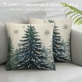thumbnail image 3 of COMIO  Christmas Trees Snowflake Throw Pillow Cover,  Winter Holiday Cushion Case Decoration for Sofa Couch, 3 of 5