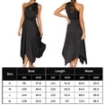 thumbnail image 3 of Vestido Largo De Verano Para Mujer Vestidos de fiesta de cóctel Vestido de satén de un hombro con cinturón Traje de diario de corte holgado Cgtredaw Para estrenar, 3 of 5