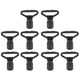 thumbnail image 1 of Hebillas de cordón elástico de 2,5 mm, paquete de 10: anillos de plástico livianos para asegurar kayaks, canoas y botes, 1 of 8