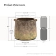 thumbnail image 2 of LuxenHome Rustic Ginger Root Brown Cement 8.9-Inch Tall Indoor and Outdoor Cylinder Vase, 2 of 7