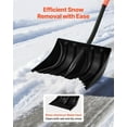thumbnail image 3 of Dranite Snow Shovel for Driveway, 17" Wide Plastic Blade with Aluminum Edge, D-Grip Handle, Large Capacity Lightweight Snow Removal Shovel for Driveway Garden Car Camping, 3 of 10