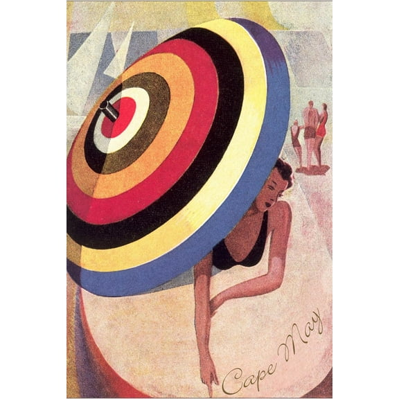 Art.com Cape May Travel Poster, Beach Art Print, 24" x 36"