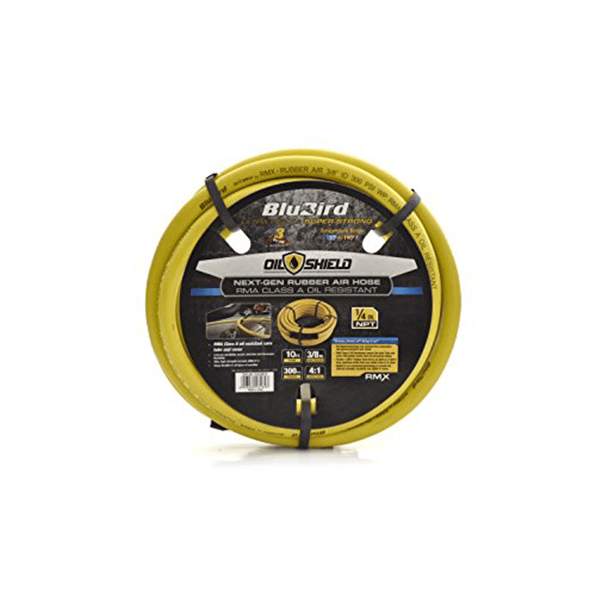 BluBird OS3810 Oil Shield Rubber Air Hose 3/8" x 10 ft