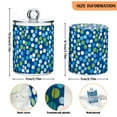 thumbnail image 5 of Yayeee 2 Pack Qtip Holder Bathroom Cotton Swab Canister with Lid Clear Dispenser Set, Blue Dots, 5 of 6